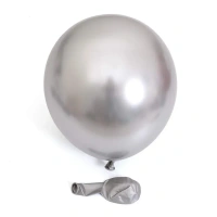 SILVER COLOUR 25 PCS METALLIC BALLOON