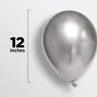SILVER COLOUR 25 PCS METALLIC BALLOON