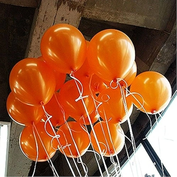 ORANGE COLOUR 25 PCS  METALLIC BALLOON 
