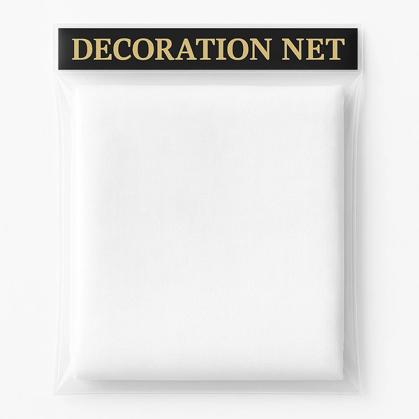 KIWI PARTY WHITE COLOR 4 Meter Decorative Net – Multi-Purpose Canopy & Event Decoration Net for Weddings, Temples, Bedrooms (Multiple Colors)