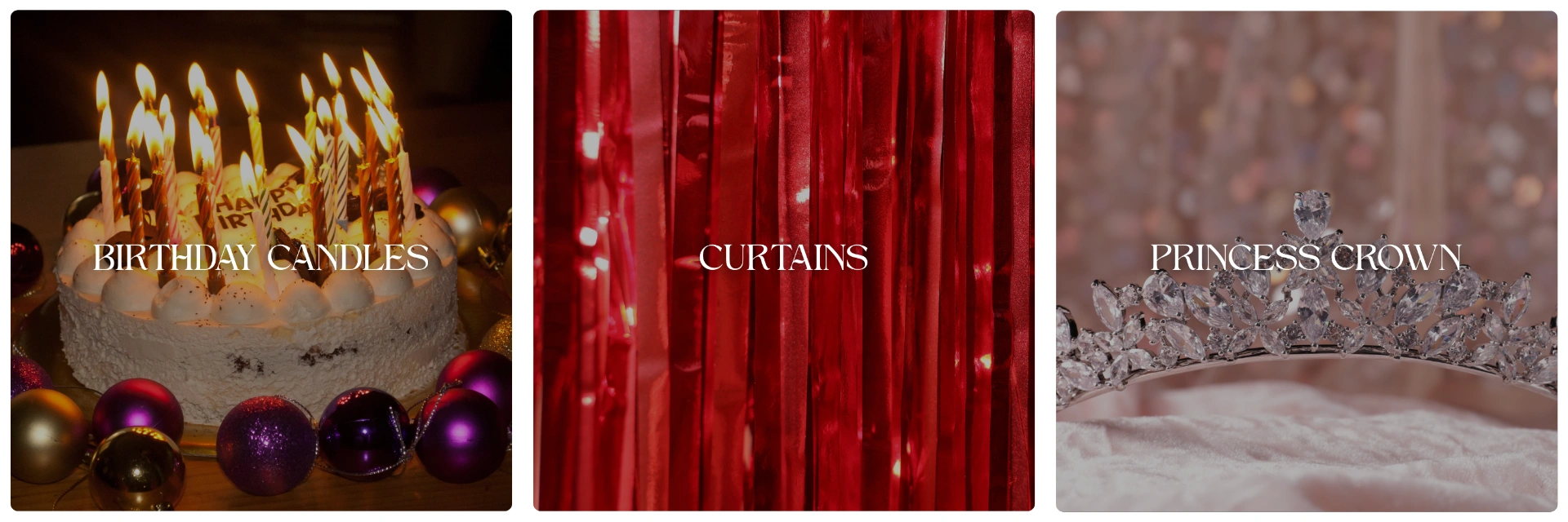 Buy Metallic Foil Curtains Wholesale | Kiwi Party India