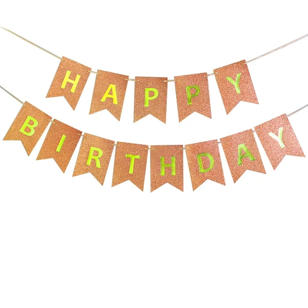 HAPPY BIRTHDAY GLIITER BANNER CUT