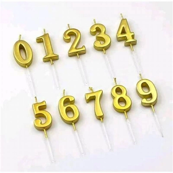 Gold Number Candles – Premium Metallic Cake Topper