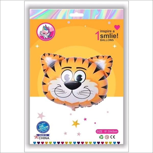 Tiger Face Foil Balloon