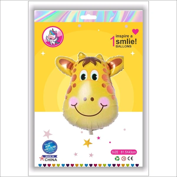 Giraffe Face Foil Balloon