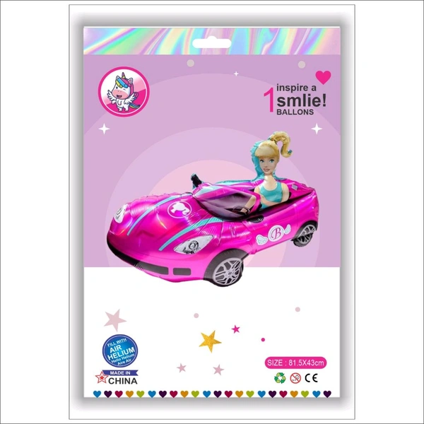 Barbie Car Foil Balloon