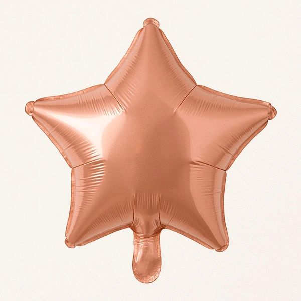 KIWI PARTY Rose Gold Star Foil Balloon –18INCH  Single Piece with Card Packaging