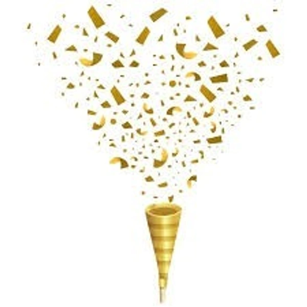 GOLD PAPER PARTY POPPER (30 CM)