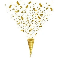 GOLD PAPER PARTY POPPER (40 CM)