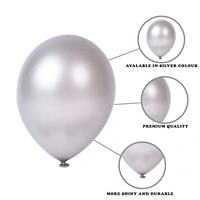 SILVER COLOUR 25 PCS METALLIC BALLOON