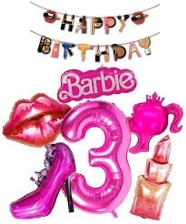 Barbie Face Foil Balloon