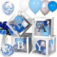 KIWI PARTY Silver Baby Balloon Box Set for Baby Shower