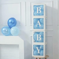 KIWI PARTY Blue-2 Baby Balloon Box Set for Baby Shower, Gender Reveal & First Birthday