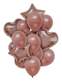 KIWI PARTY Rose Gold Star Foil Balloon –18INCH  Single Piece with Card Packaging