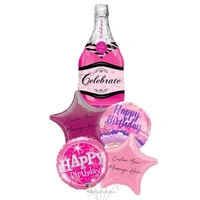 Celebration Pink Bottle Foil Balloon 32 Inch