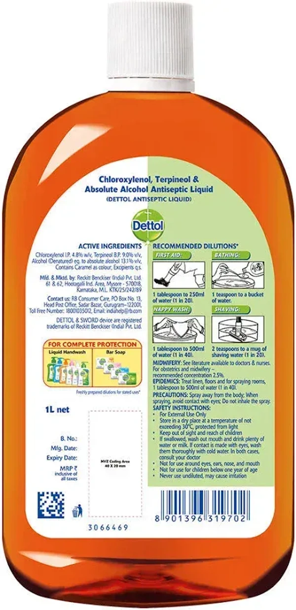 DETTOL ANTISEPTIC LIQUID 550ML
