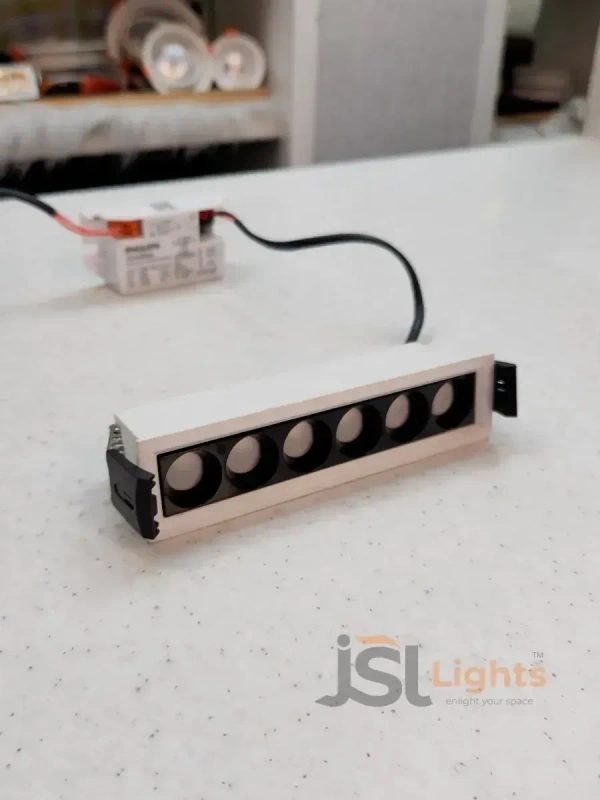 APRA AP020 12W White Linear Recessed COB Spotlight - 12W, 4000K