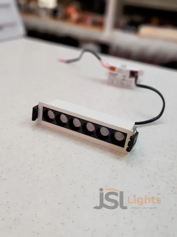 APRA AP020 12W White Linear Recessed COB Spotlight - 12W, 4000K