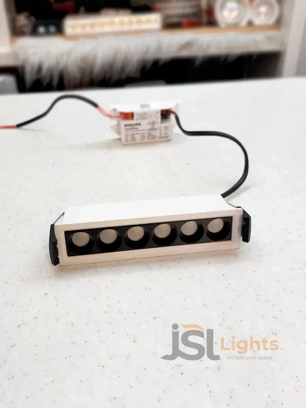 APRA AP020 12W White Linear Recessed COB Spotlight - 12W, 4000K