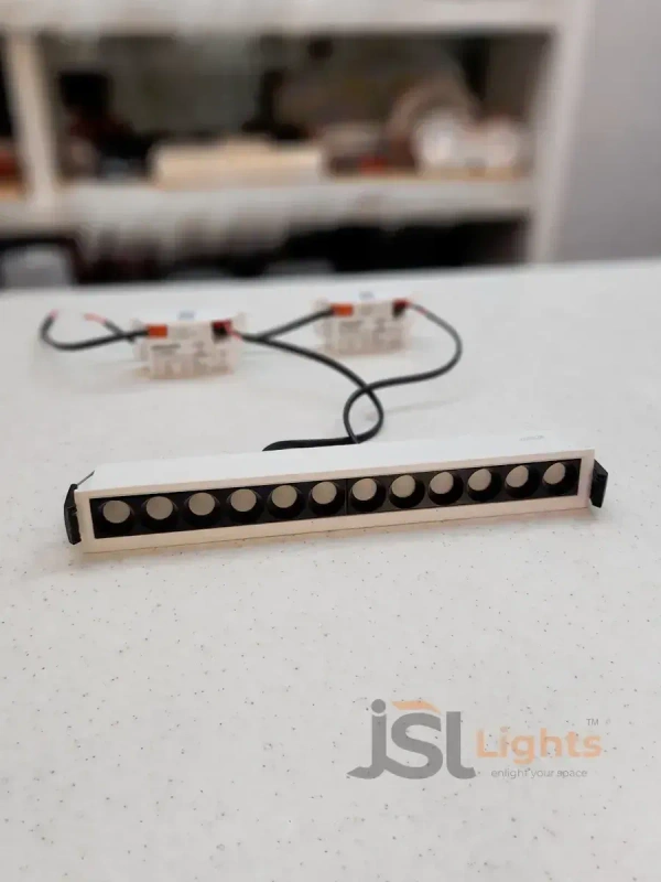 APRA AP020 24W White Linear Recessed COB Spotlight - 24W, 4000K