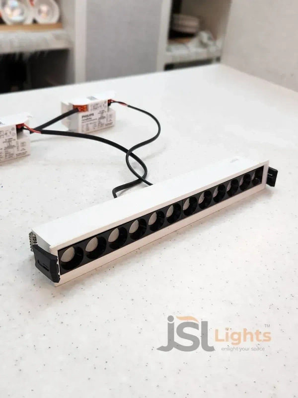 APRA AP020 24W White Linear Recessed COB Spotlight - 24W, 4000K