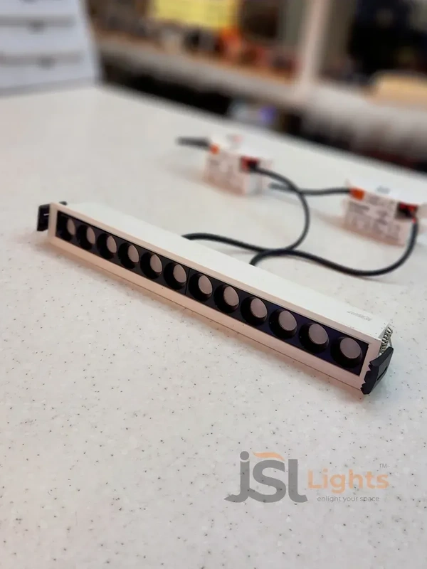 APRA AP020 24W White Linear Recessed COB Spotlight - 24W, 4000K