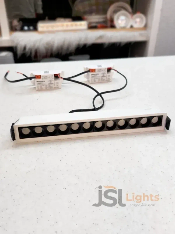 APRA AP020 24W White Linear Recessed COB Spotlight - 24W, 4000K