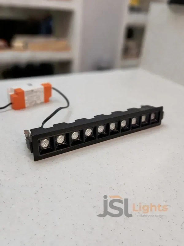 APRA AP 025 24W Black Linear Recessed COB Spotlight - 24W, 4000K