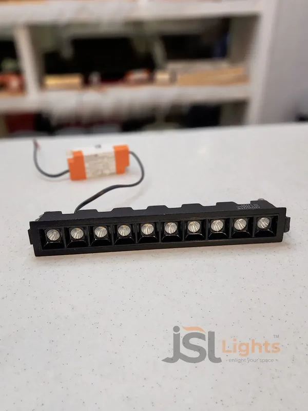 APRA AP 025 24W Black Linear Recessed COB Spotlight - 24W, 4000K