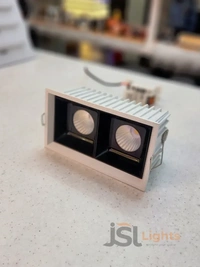 APRA AP 028 24W White PB Recessed Linear COB Downlight - 24W, 4000K, White PB