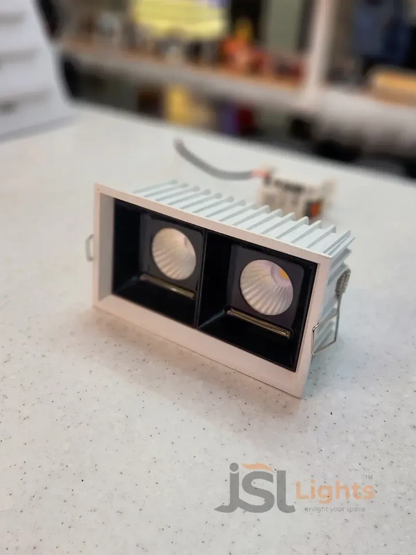 APRA AP 028 24W White PB Recessed Linear COB Downlight - 24W, 4000K, White PB