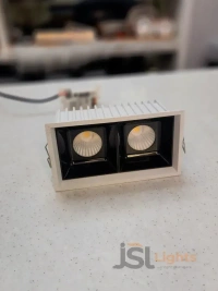 APRA AP 028 24W White PB Recessed Linear COB Downlight - 24W, 4000K, White PB