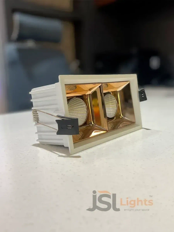 APRA AP 028 24W White RG Recessed Linear COB Downlight - 24W, 3000K, White RG