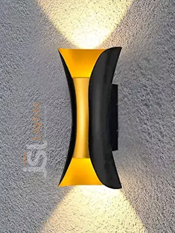 LX  LX099 18W Black Golden UP Down Outdoor Wall Light - 18W, WW