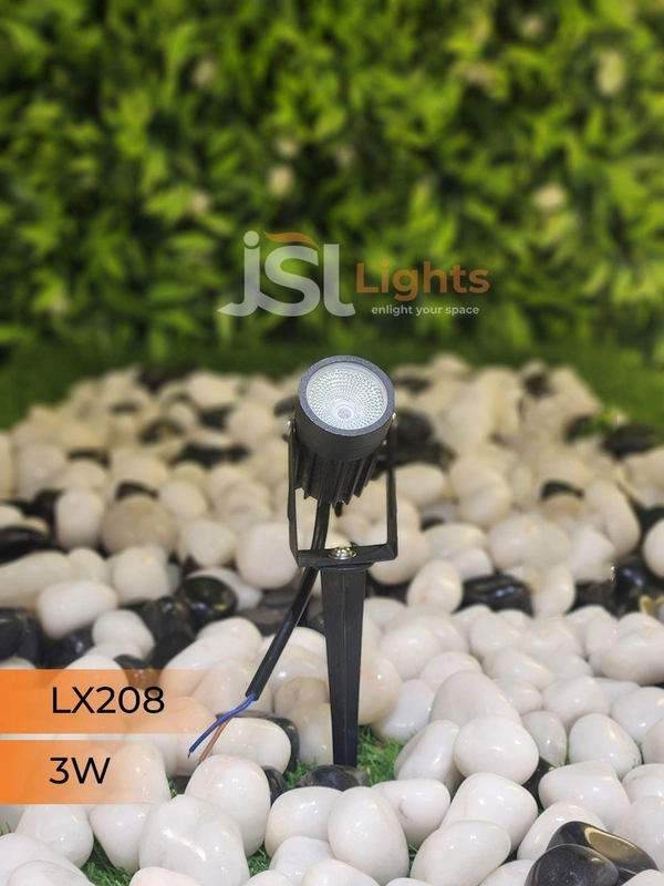 LX 208 3W LED Spike Garden Spot Light - 3W, GR
