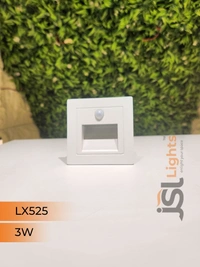 LX Smart 3W Motion Sensor LED Foot Light LX525 – IP65 Black Aluminium Automatic Night Light by JSL Lights - White, 1Pcs