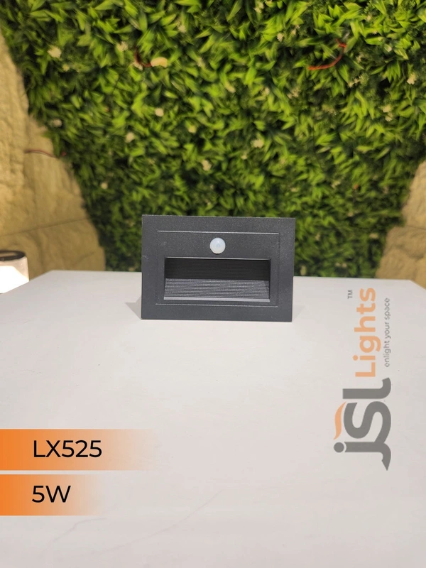 Smart 5W Motion Sensor LED Foot Light LX525 – IP65 Black Aluminium Automatic Night Light by JSL Lights - Black