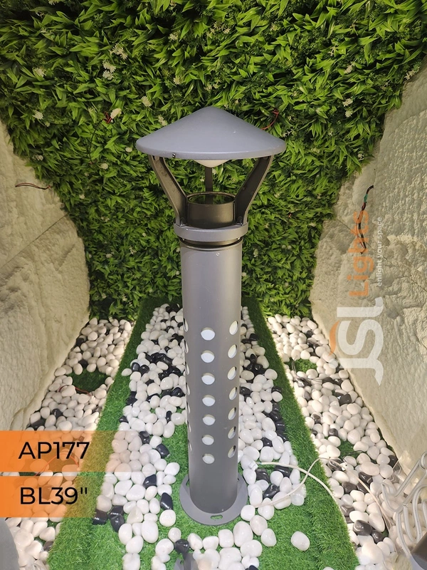 JSL 177 Aluminium Die-Cast Garden Bollard Light – 39 Inch, E27 Holder, Outdoor Pathway Lighting - Bollard 39Inch