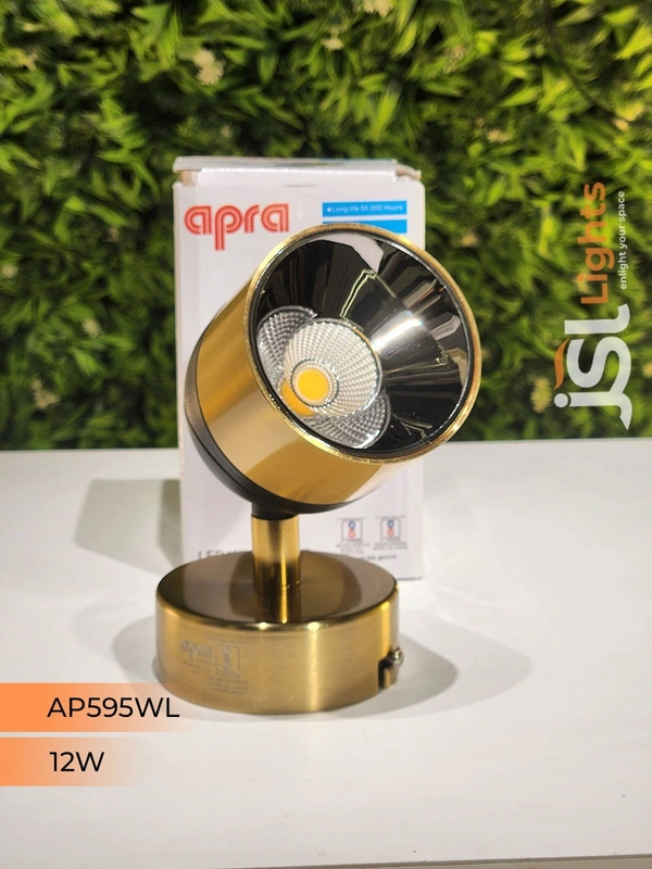 APRA AP595 12W Black RG Surface Wall 360° Cob Focus Light - 12W, 3000K, GD