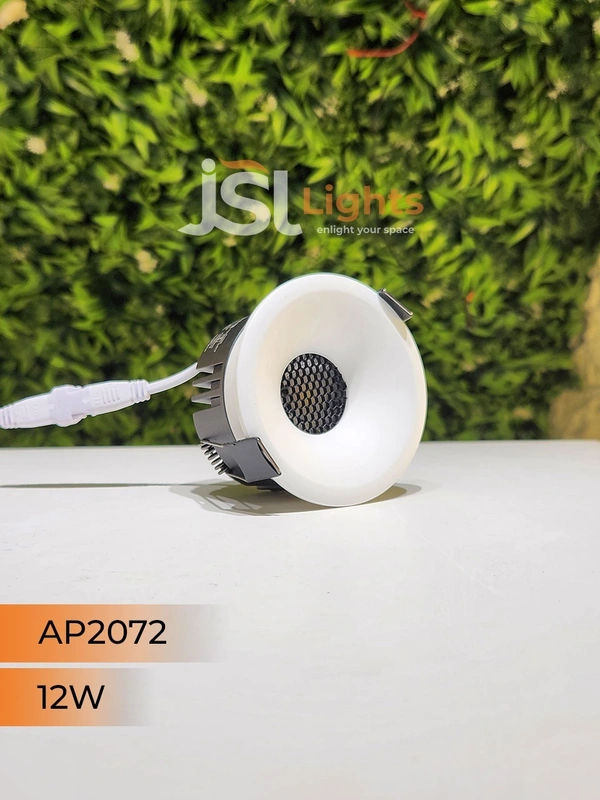 APRA AP 2072 12W White Deep Recessed COB Downlight - 12W, 4000K, White