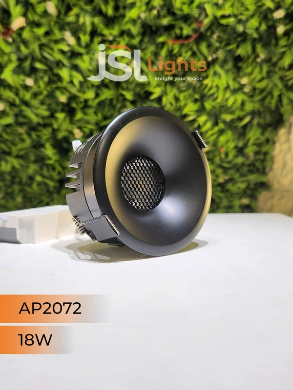 APRA AP 2072 18W Black Deep Recessed COB Downlight - 18W, 4000K, Black