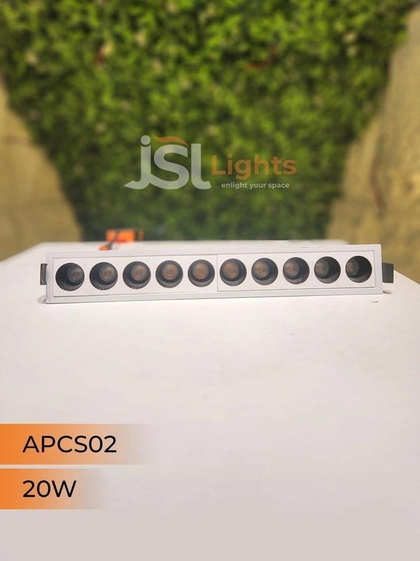 APRA AP CS02 20W  White Linea Recessed COB Spotlight - 20W, 3000K, White