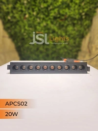 APRA AP CS02 20W  Black Linea Recessed COB Spotlight - 20W, 3000K, Black