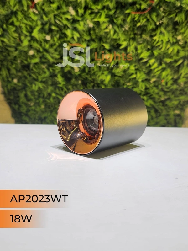 APRA AP 2023WT 18W Black RG Round Surface Cylindrical Light - 18W, 3000K, Black RG