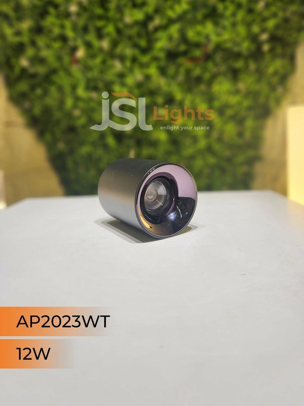 APRA AP 2023WT 12W Black PB Round Surface Cylindrical Light - 12W, 3000K, Black PB