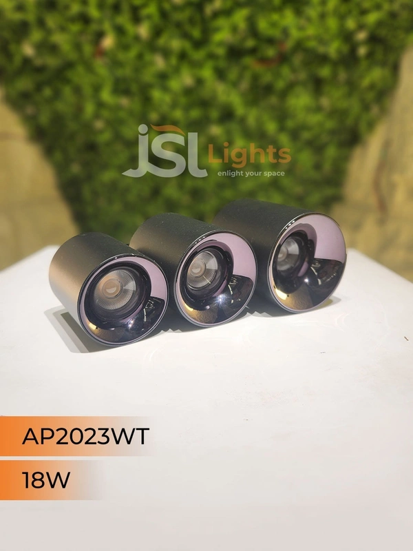 APRA AP 2023WT 18W Black PB Round Surface Cylindrical Light - 18W, 4000K, Black PB