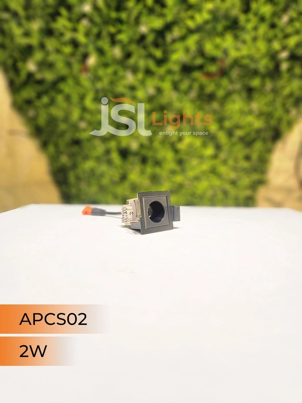 APRA AP CS02 2W  Black Linea Recessed COB Spotlight - 2W, 4000K, Black