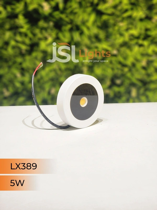 LX 389 5W White Striker Round Surface Light - 5W, 3000K