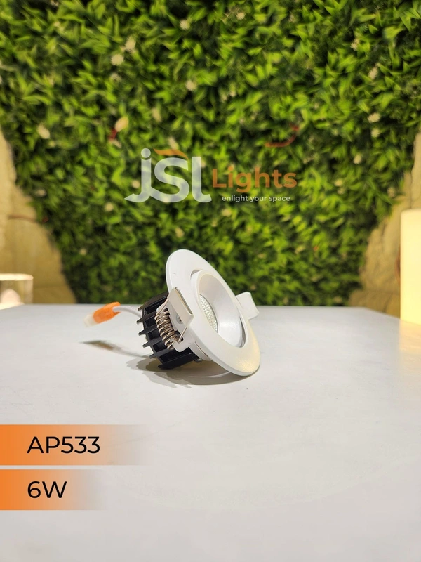 APRA AP 533 Round Deep Recessed COB Downlight - 6W, 6000K