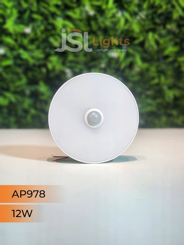 APRA 978 12W Sensor Round Surface Diffuser Panel Light - 12W, 4000K